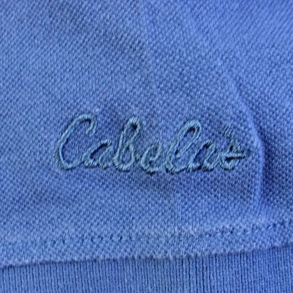 Cabela's Mens Blue Performance Polo Shirt Short Sleeve 2XL Regular