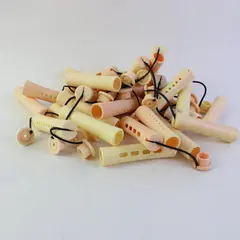 Lot of 27 Cream Yellow Peach Perm Rods Hair Curling Rollers