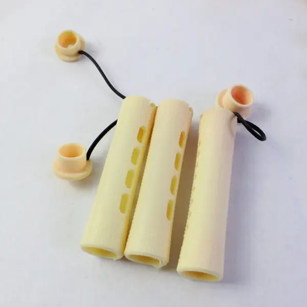Lot of 27 Cream Yellow Peach Perm Rods Hair Curling Rollers