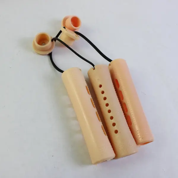 Lot of 27 Cream Yellow Peach Perm Rods Hair Curling Rollers