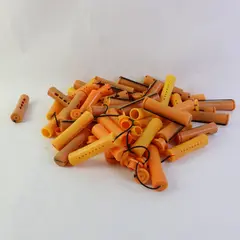 Lot of 50 Vintage Orange Perm Rods Hair Curlers