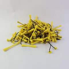 Lot of 101 Vintage Yellow Perm Rods Hair Curlers