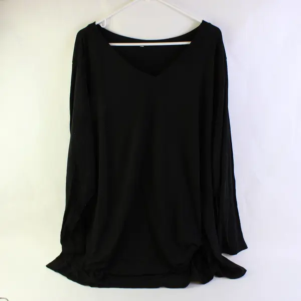 Unbranded Womens Long Sleeve T-Shirt Black Size 26W Casual Lightweight