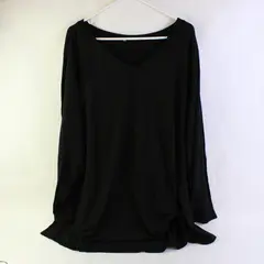 Unbranded Womens Long Sleeve T-Shirt Black Size 26W Casual Lightweight