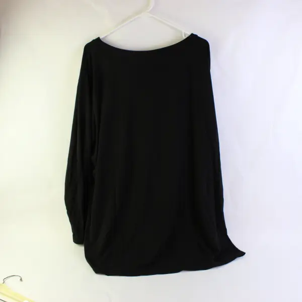 Unbranded Womens Long Sleeve T-Shirt Black Size 26W Casual Lightweight