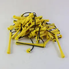 Lot of 40 Vintage Yellow Perm Rod Hair Curlers