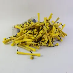 Lot of 115 Salon Care Vintage Yellow Perm Rods Hair Curlers