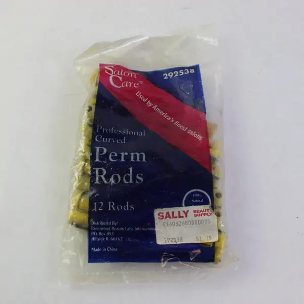Lot of 115 Salon Care Vintage Yellow Perm Rods Hair Curlers