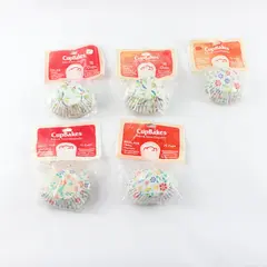 Lot of 5 CupBakes Glassine Grease Resistant Baking Cups 375 Ct