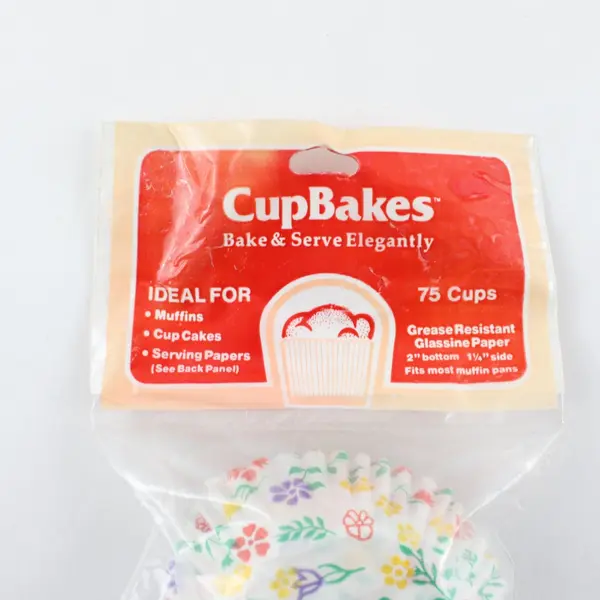 Lot of 5 CupBakes Glassine Grease Resistant Baking Cups 375 Ct