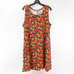 J for Justify Multicolor Floral Sleeveless Knee-Length Shift Dress Women's 2X