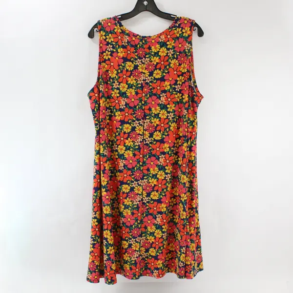 J for Justify Multicolor Floral Sleeveless Knee-Length Shift Dress Women's 2X