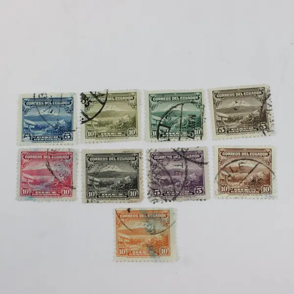 Lot Of 9 Ecuador Mount Chimborazo Stamps 1934-35 SC #321-29 Used