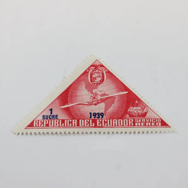 Lot of 5 Ecuador 1939 Airmail Triangle Stamps Mint Hinged