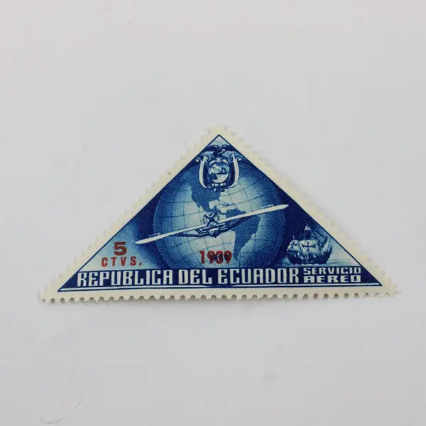 Lot of 5 Ecuador 1939 Airmail Triangle Stamps Mint Hinged