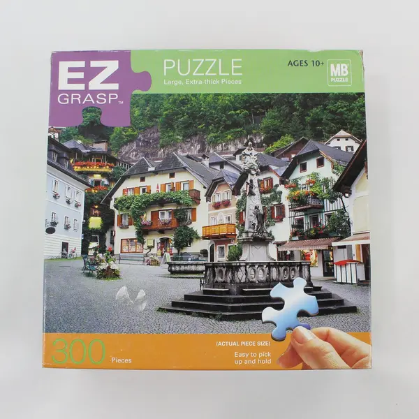 EZ Grasp 300-Pc. Jigsaw Puzzle: Austrian Town Scene, complete 2005