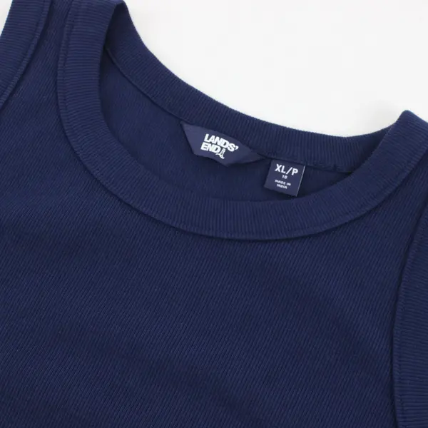 Lands' End Navy Blue Midi Tank Dress Women's Petite XL 18