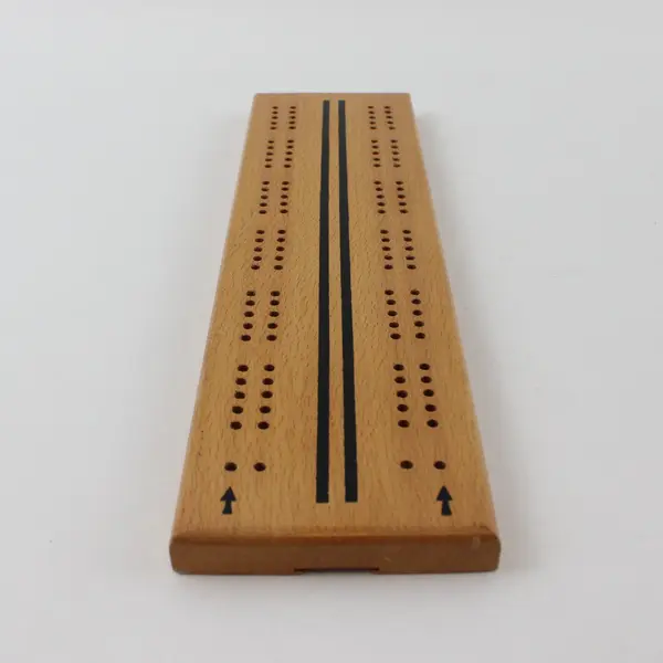 Handcrafted Wooden Cribbage Board w/ Storage D.E. Erickson Stamped