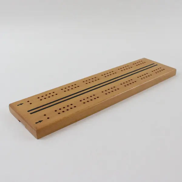 Handcrafted Wooden Cribbage Board w/ Storage D.E. Erickson Stamped