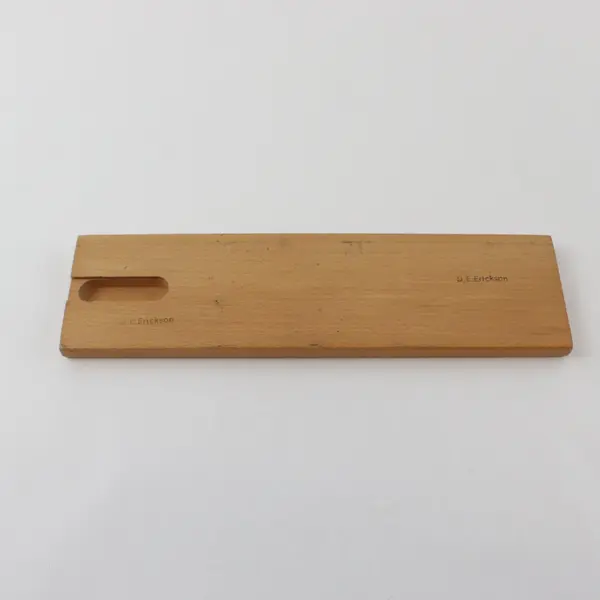 Handcrafted Wooden Cribbage Board w/ Storage D.E. Erickson Stamped