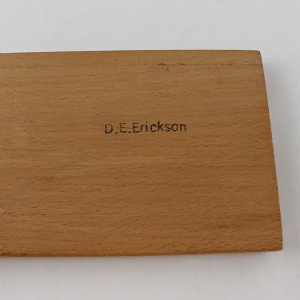 Handcrafted Wooden Cribbage Board w/ Storage D.E. Erickson Stamped