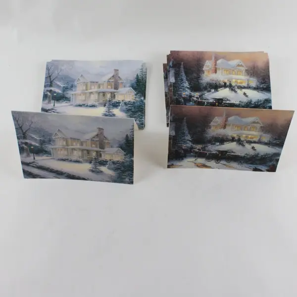 Thomas Kinkade Christmas Greeting Card Lot w/ Envelopes Unused