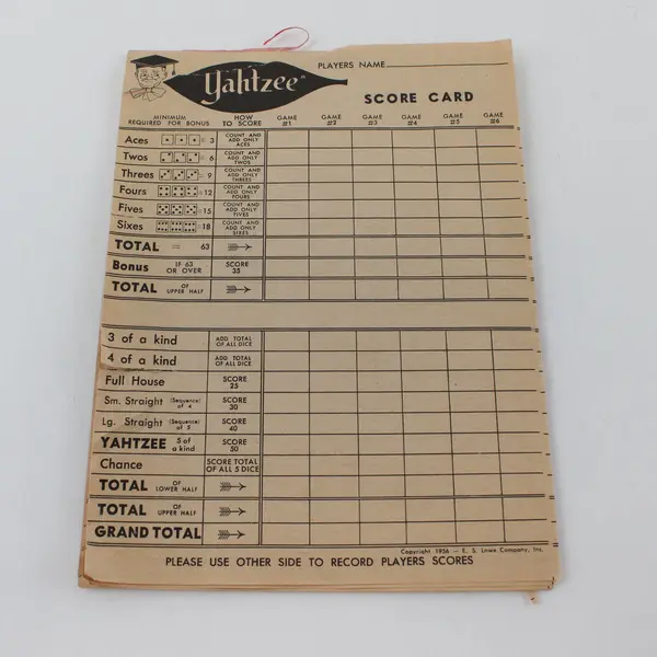 Vintage 1967 Yahtzee Dice Game Complete Set No Box