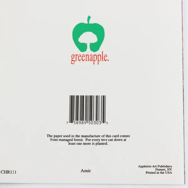 Lot of 5 Green Apple Religious Christmas Cards R. G. Tarrant Unused