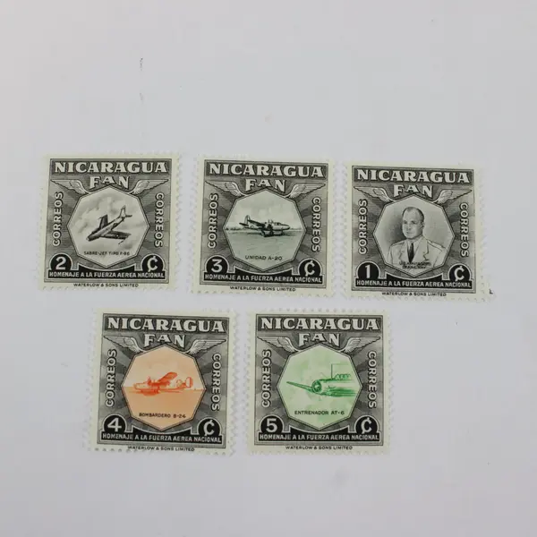 Lot of 10 Nicaragua 1954 Air Force Stamps SC #755-59 MNH 2 Sets