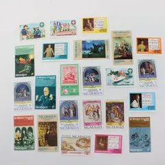 Lot Of 23 Nicaragua 1970s Commemorative Stamps Mint Hinged 