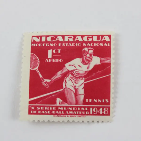 Lot of 4 Nicaragua 1948 World Series Amateur Baseball Airmail Stamps MH