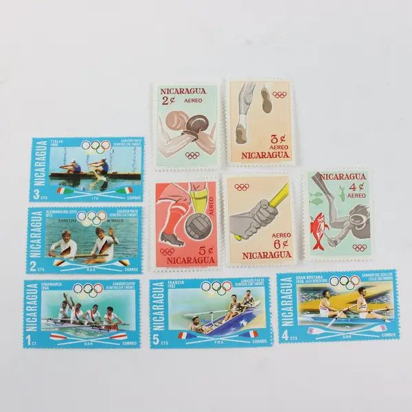 Lot of 10 Nicaragua Olympics Mint Hinged Stamps