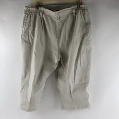 Larry Levine Beige Button Accent Capris Women's 18W