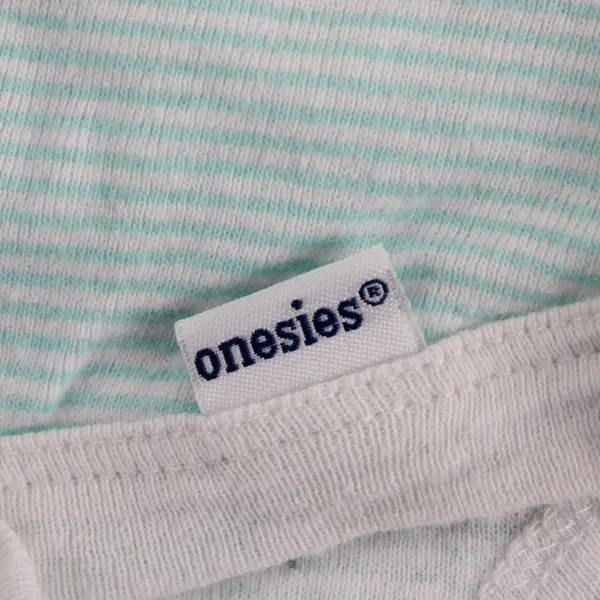 Lot of 3 Gerber Baby One-Pieces 0-3 Months White Blue