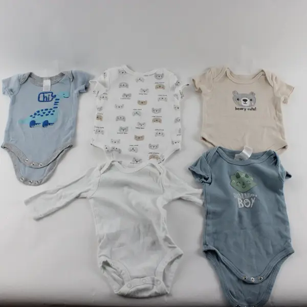 The Peanutshell Lot of 5 Baby Boys One-Pieces 0-3 Months