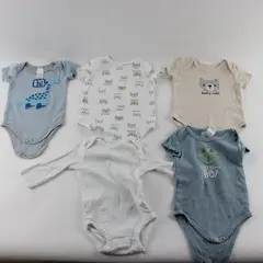 The Peanutshell Lot of 5 Baby Boys One-Pieces 0-3 Months