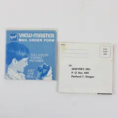 Lot Of 2 Vintage View Master Mail Order Forms Sawyers 1960 GAF 1970s