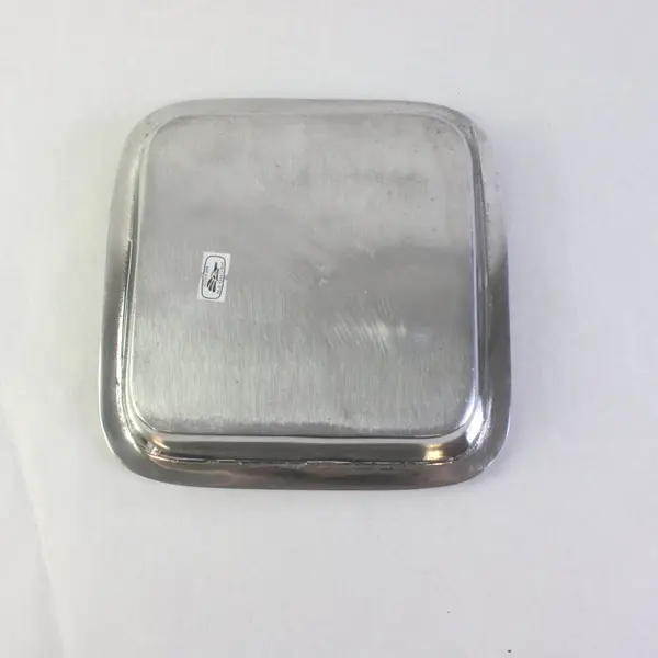 Vintage Silver-Tone Bubble Rim Trinket Tray Ash Tray 7.5"