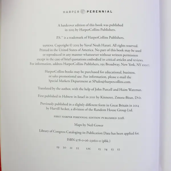 Sapiens A Brief History of Humankind Yuval Noah Harari 2018 PB With Insights