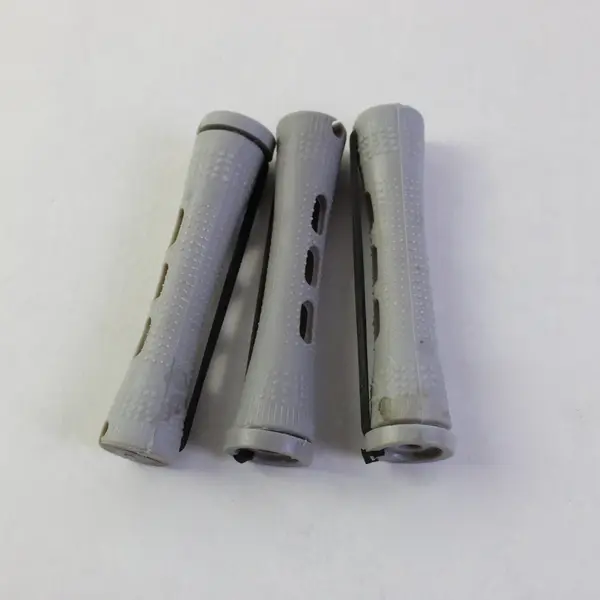 Lot of 60 Vintage Grey Plastic Perm Rods Hair Rollers Curlers