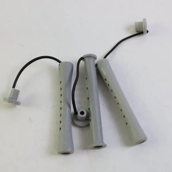 Lot of 60 Vintage Grey Plastic Perm Rods Hair Rollers Curlers