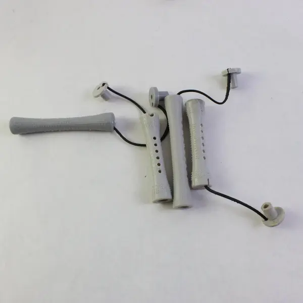 Lot of 60 Vintage Grey Plastic Perm Rods Hair Rollers Curlers