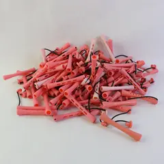 Vintage Pink Plastic Perm Rods Hair Curlers Lot Salon