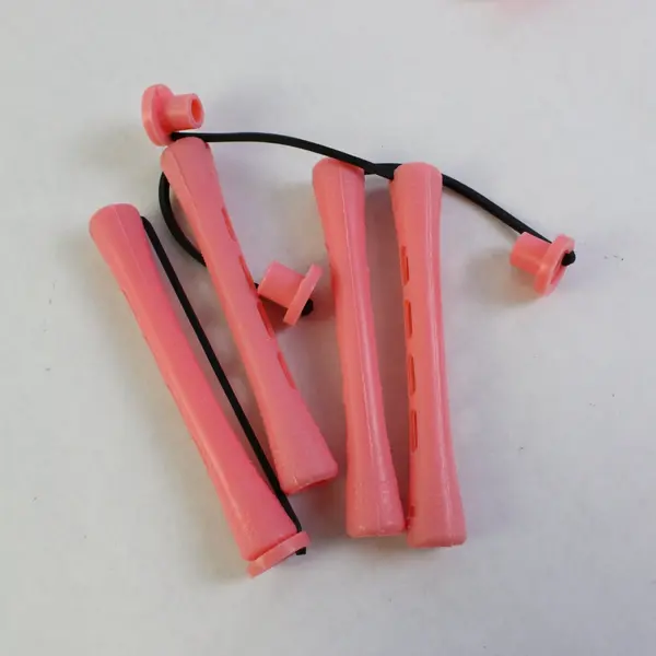 Lot of 60 Vintage Pink Plastic Perm Rods Salon Hair Curlers