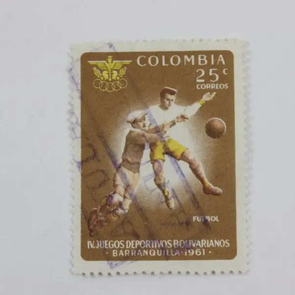 Lot of 10 Colombia 1950s-1960s Commemorative Used Stamps
