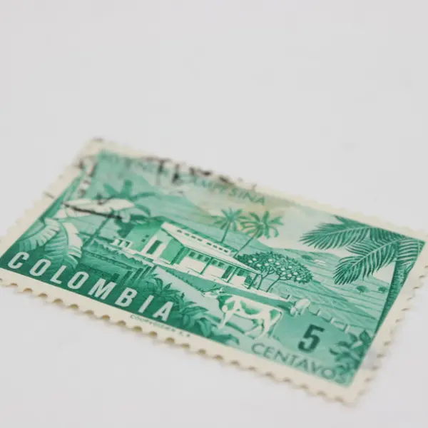 Lot of 10 Colombia 1950s-1960s Commemorative Used Stamps