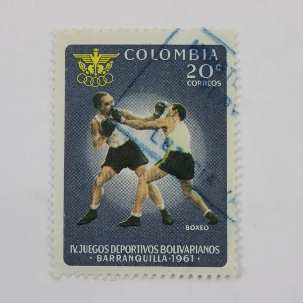 Lot of 9 Colombia 1960s-1970s Used Commemorative Stamps