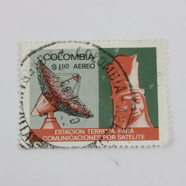 Lot of 9 Colombia 1940s-1970s Airmail Stamps Used