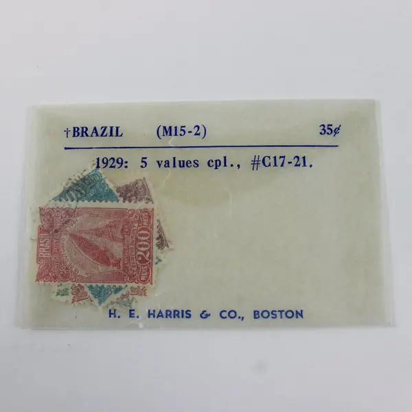 Set Of 5 Brazil 1929 Airmail 50/200/300/500/1000r Stamps #C17-21 Used
