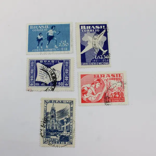 Lot Of 9 Brazil 1956-1958 Stamps SC #835-39 #881-84 Used